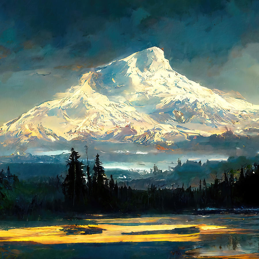 Mt Rainier National Park, 03 Painting by AM FineArtPrints
