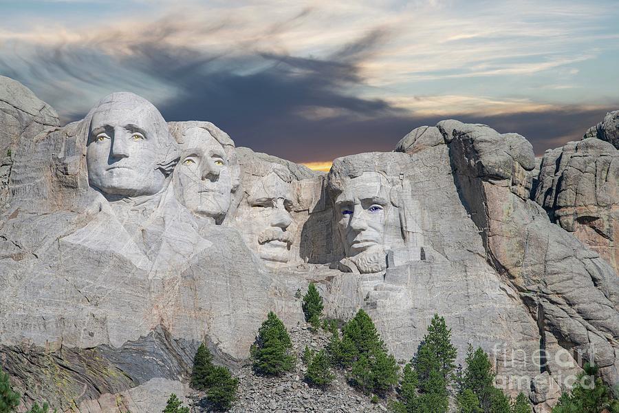 Mt Rushmore Digital Art by Jim Hatch