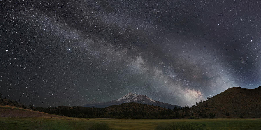 Mt Shasta Milky Way Photograph by Mike Gifford