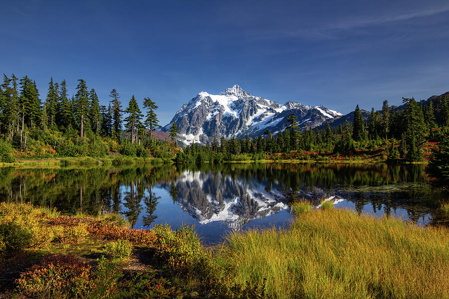 Mt. Shuksan and Picture Lake Photograph by Gary Skiff