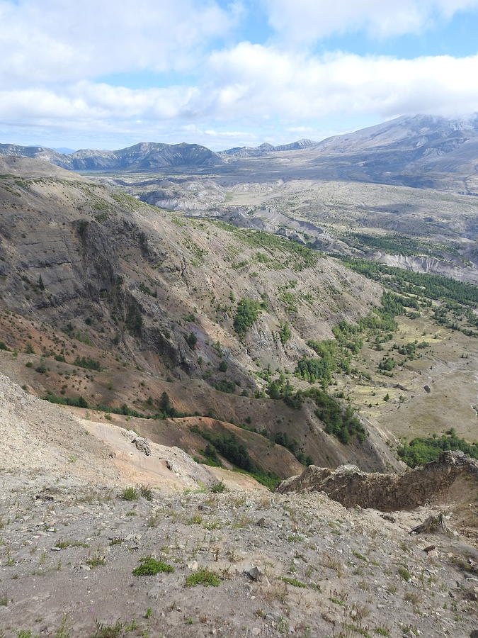 Mt. St. Helens current Terrain Photograph by Barbara Ebeling