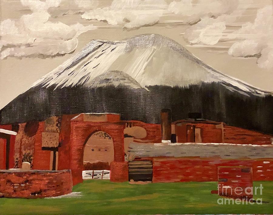 Mt. Vesuvius Painting by Diane Tate | Fine Art America