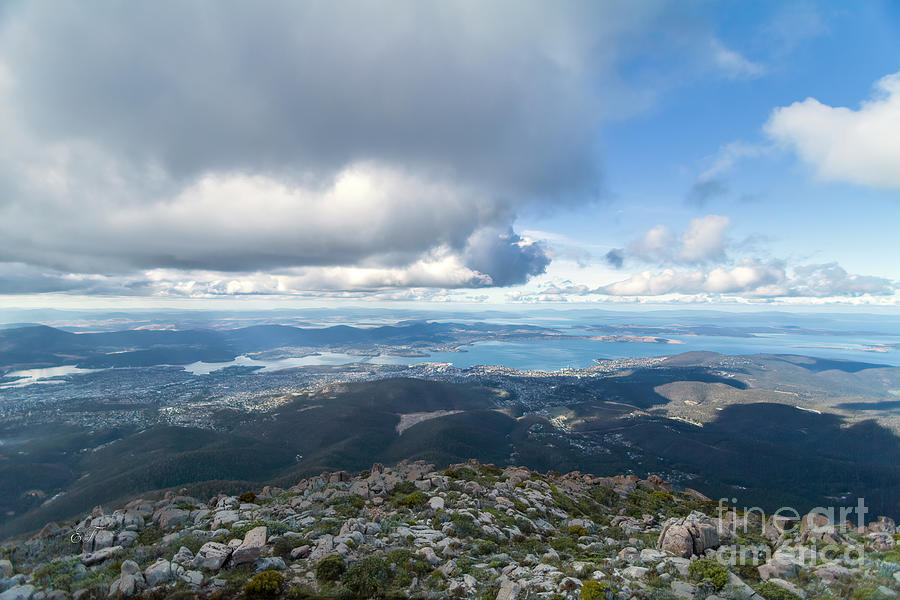 Mt. Wellington Lookout, Hobart, Tasmania, Australia Photograph by Elaine Teague