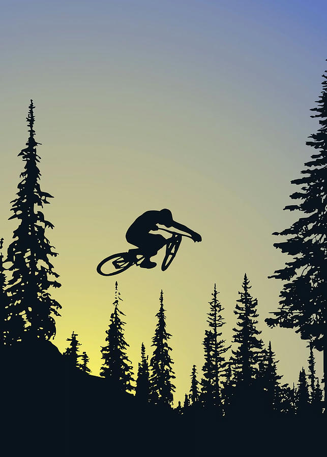 MTB Downhill and Bikes Poster Ilya Danilov Tapestry - Textile by John ...