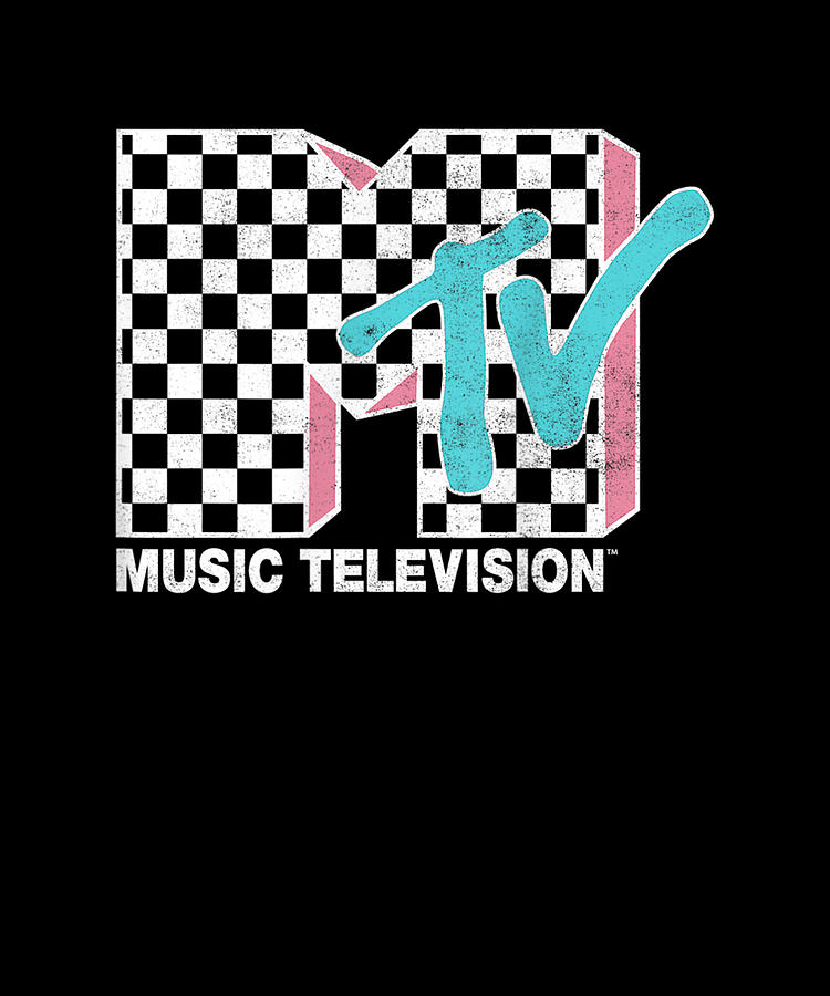 MTV Neon Distressed Checkered Style Digital Art by Notorious Artist ...