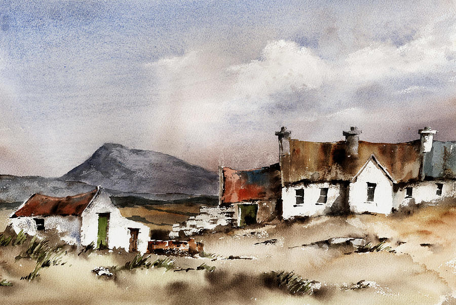Muckish from ,,,,,,,,, Donegal Painting by Val Byrne