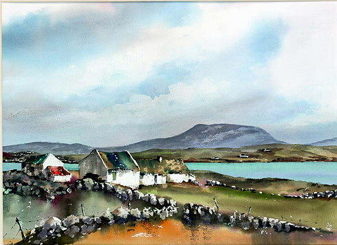Muckish Mountain, Donegal Painting by Val Byrne