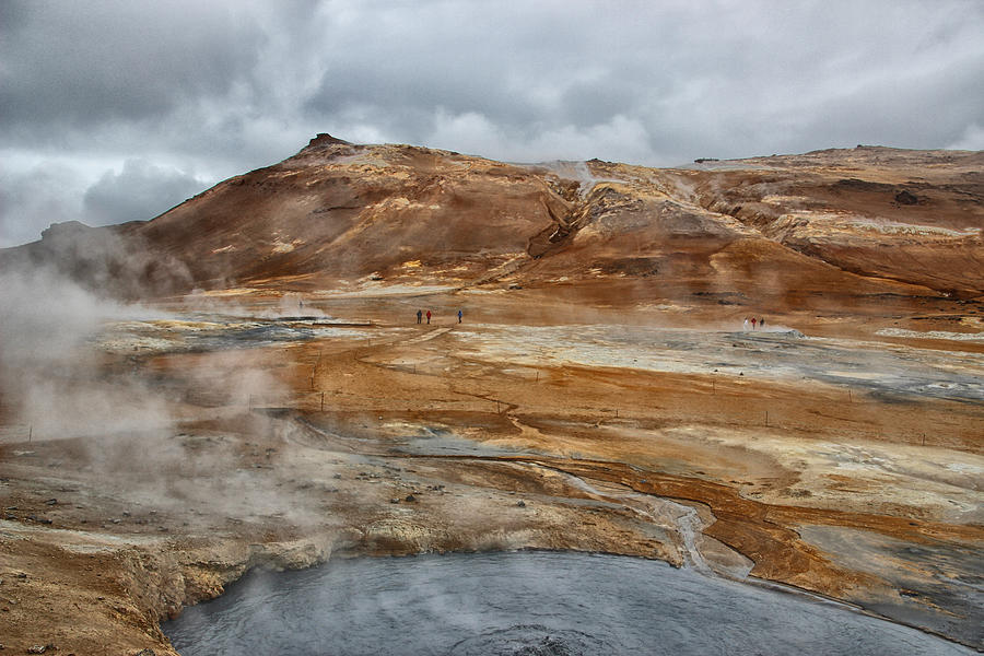 Mud pools and fumaroles at Hverir Photograph by larigan - Patricia Hamilton