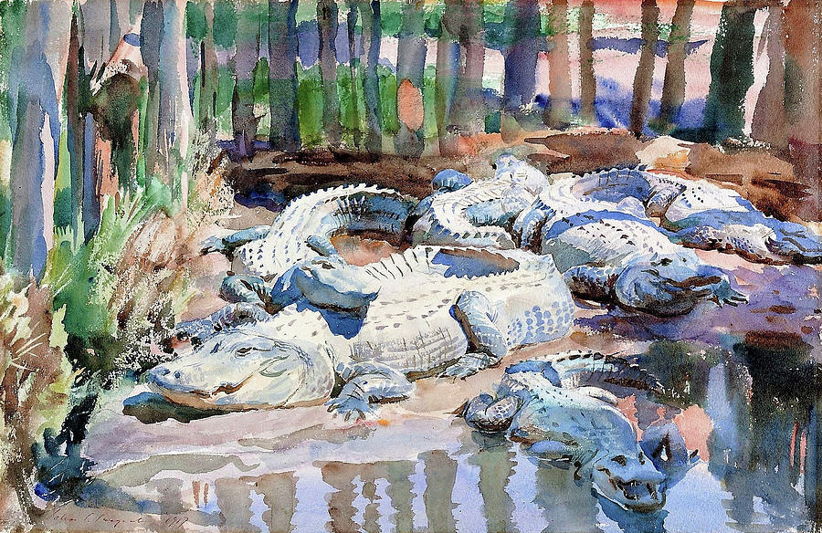 John Singer Sargent Painting - Muddy Alligators - Digital Remastered Edition by John Singer Sargent
