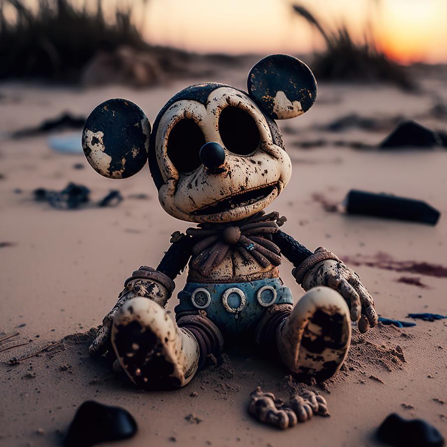 Beach Digital Art - Muddy Mouse Two by iTCHY