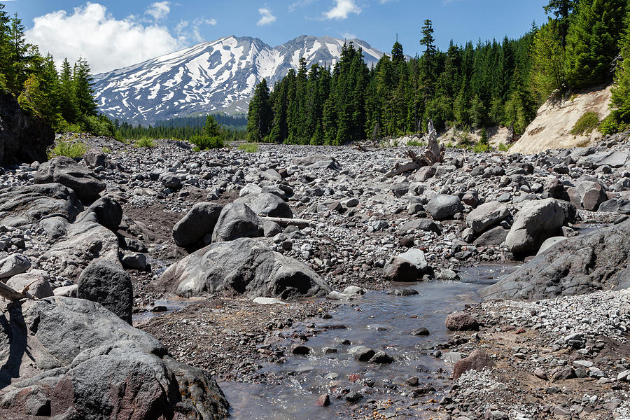 Muddy River Lahar and Mt. St. Helens Photograph by Rick Pisio - Fine ...