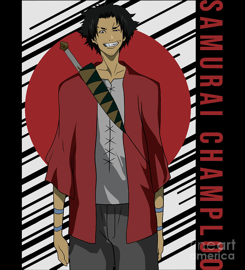 Mugen Samurai Champloo Retro Japanese Drawing by Fantasy Anime | Fine ...