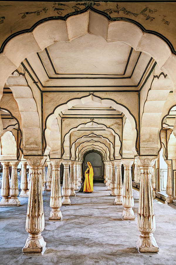 Mughal Pillars Courtyard Photograph by Maria Coulson