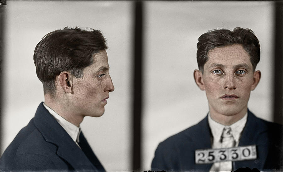 Mugshot of a male, 1909 Missouri State Archives - 2 Digital Art by ...