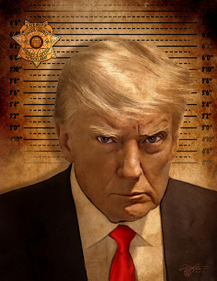 Mugshot Trump Drawing by Kurt Miller - Fine Art America