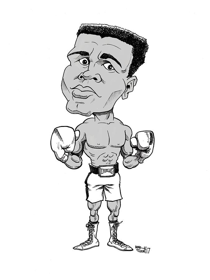Muhammad Ali Drawing by Mike Scott