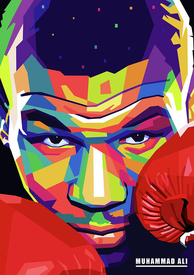 Muhammad Ali Wpap Pop Art Digital Art by Usman Affan - Pixels