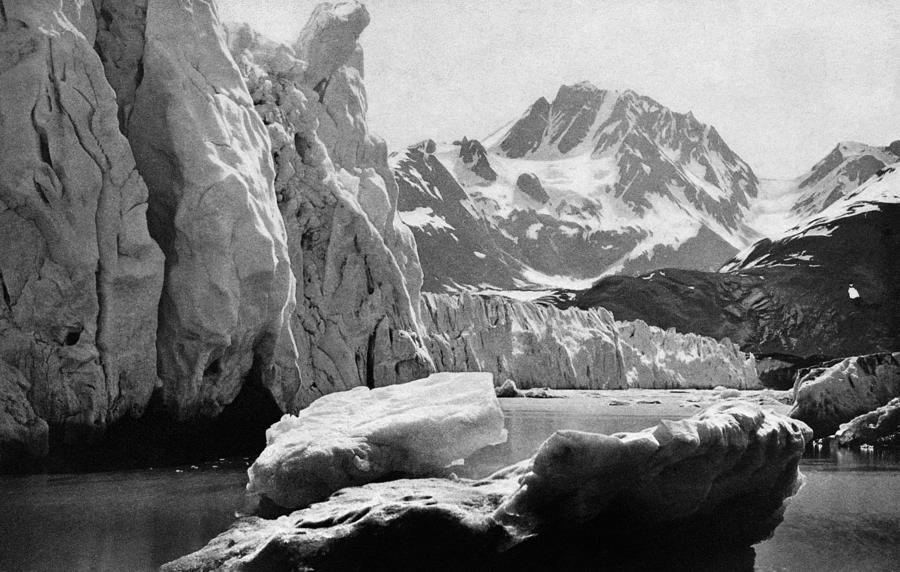 Muir Glacier - Alaska 1902 - Halftone Image  Photograph by War Is Hell Store