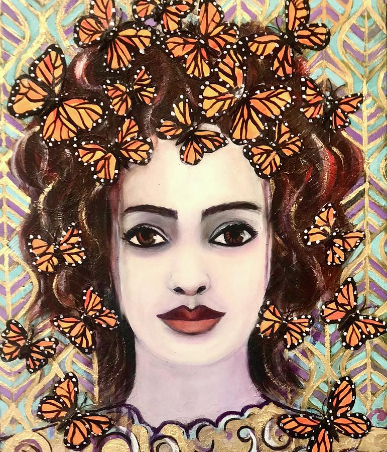Mujer Mariposa Painting by Susan Santiago