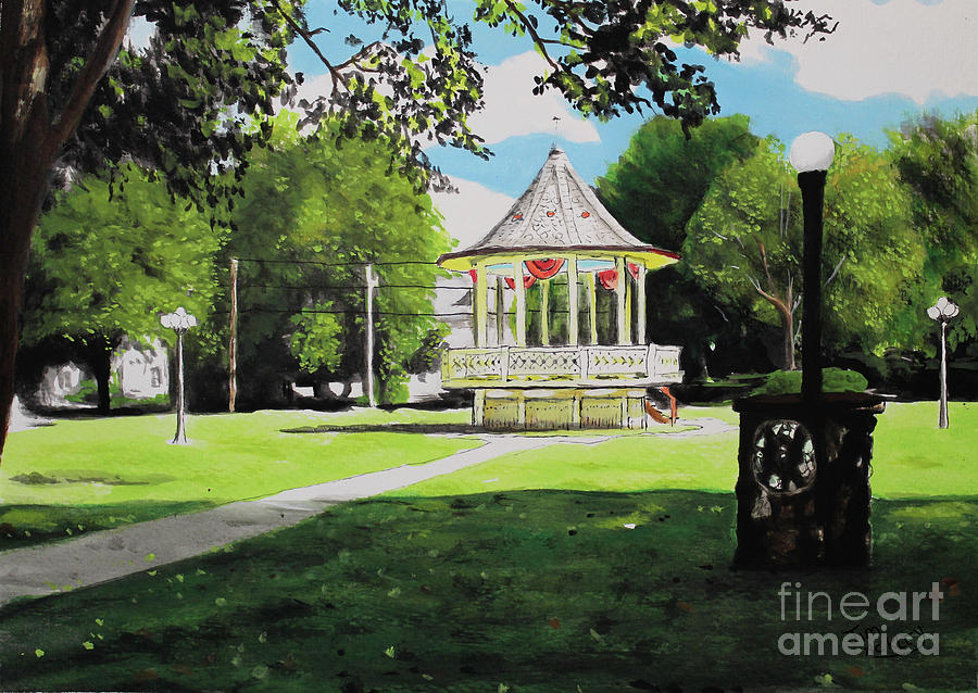 Muldoon Park Gazebo Painting by James Ackley