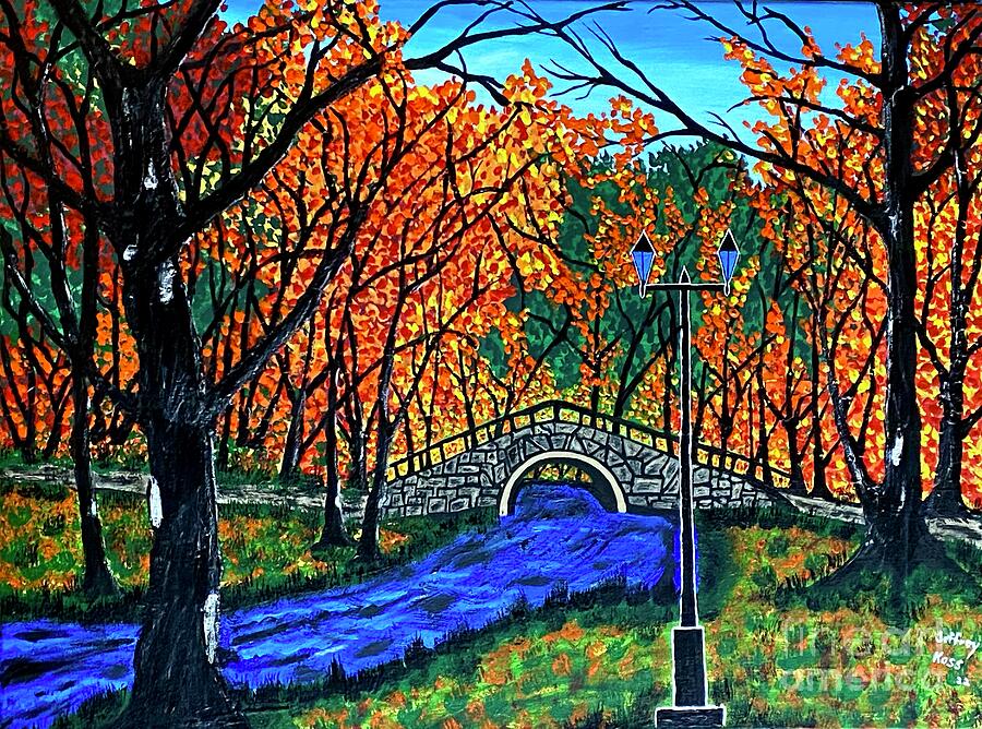 Muleshoe Bridge Autumn Colors Painting by Jeffrey Koss