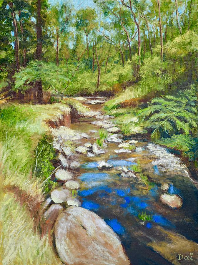 Mullum Mullum Creek Summer Painting by Dai Wynn