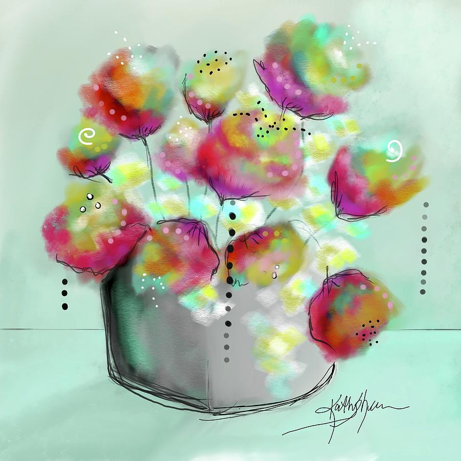Multi bouquet Digital Art by Kathy Sheeran