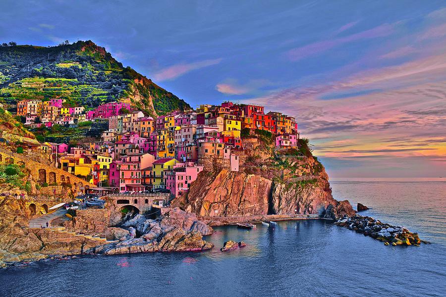 Multi Color Manarola Photograph by Frozen in Time Fine Art Photography