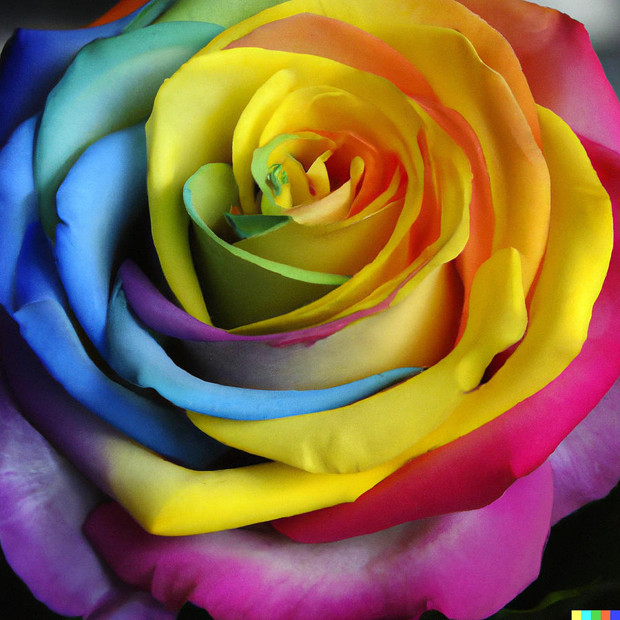 Multi Color Rose Digital Art by James Inlow - Fine Art America