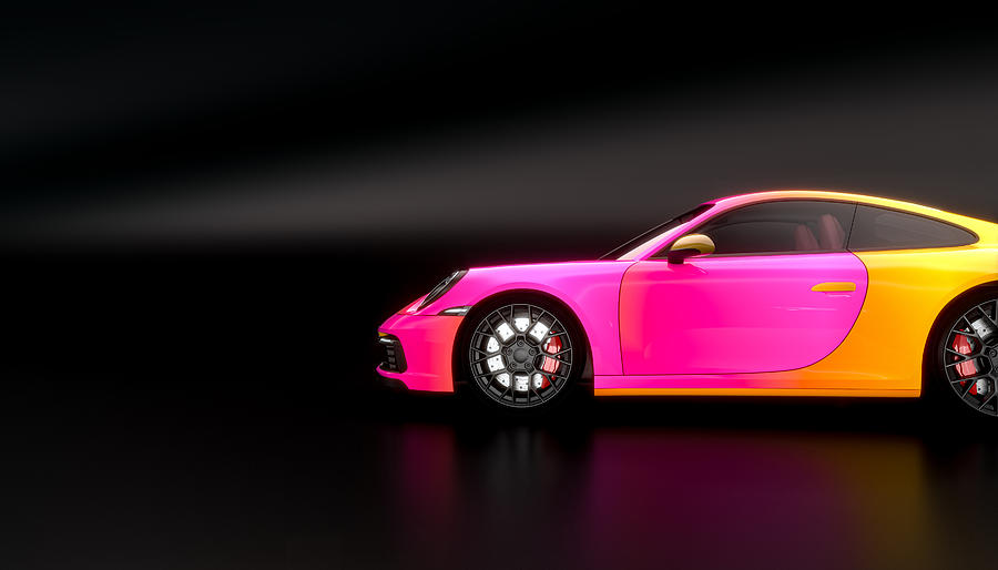 cool pink and black cars