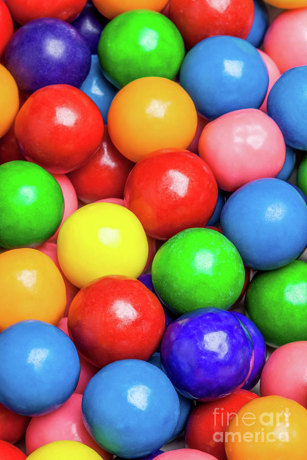 Multi-colored gumballs Photograph by Bryan Mullennix