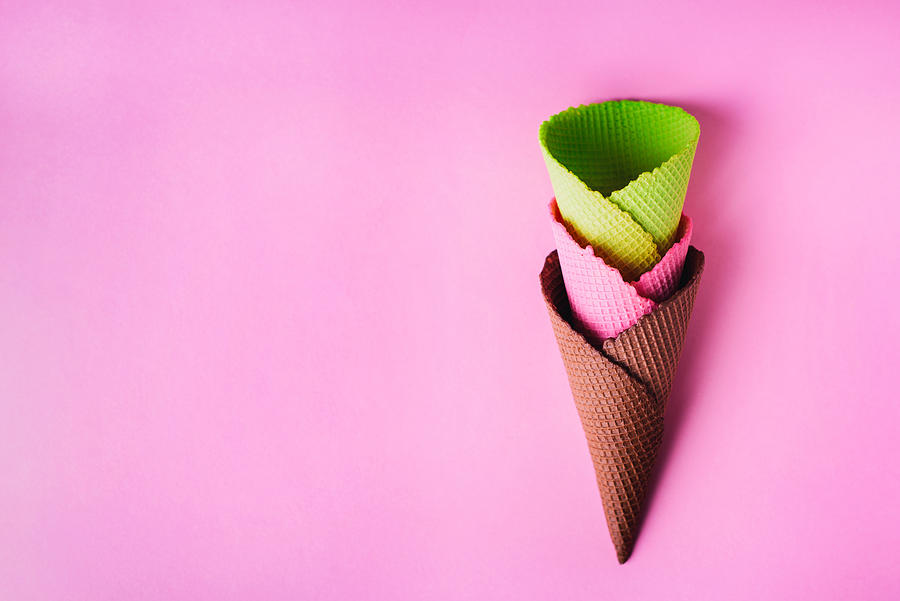 Multi Colored Ice Cream Cones Photograph by Emilija Manevska