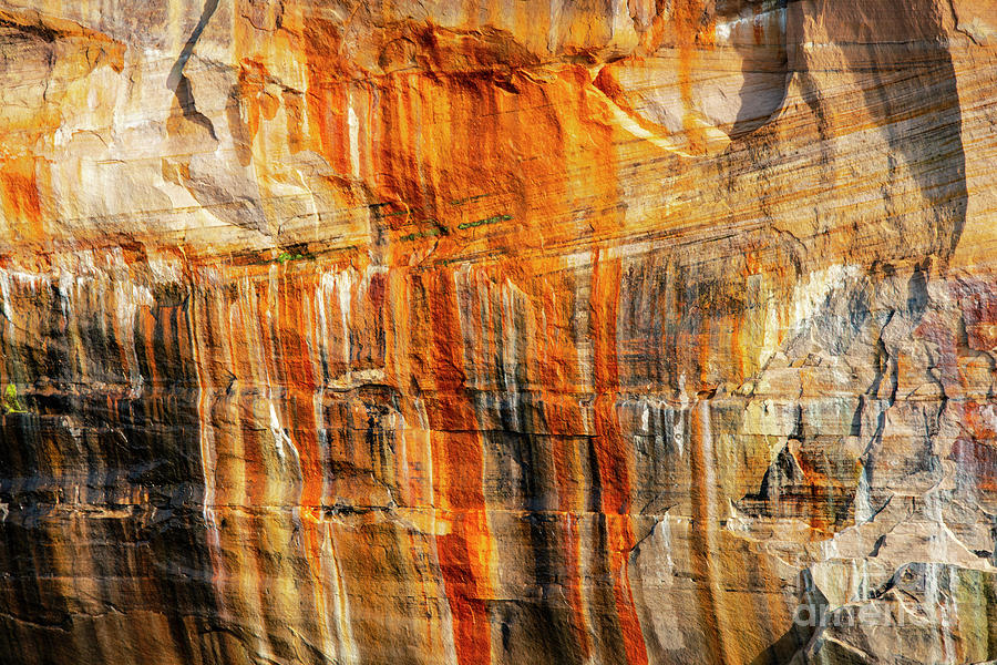 Multi-colored Rock at Pictured Rocks National Lakeshore Two Photograph by Bob Phillips