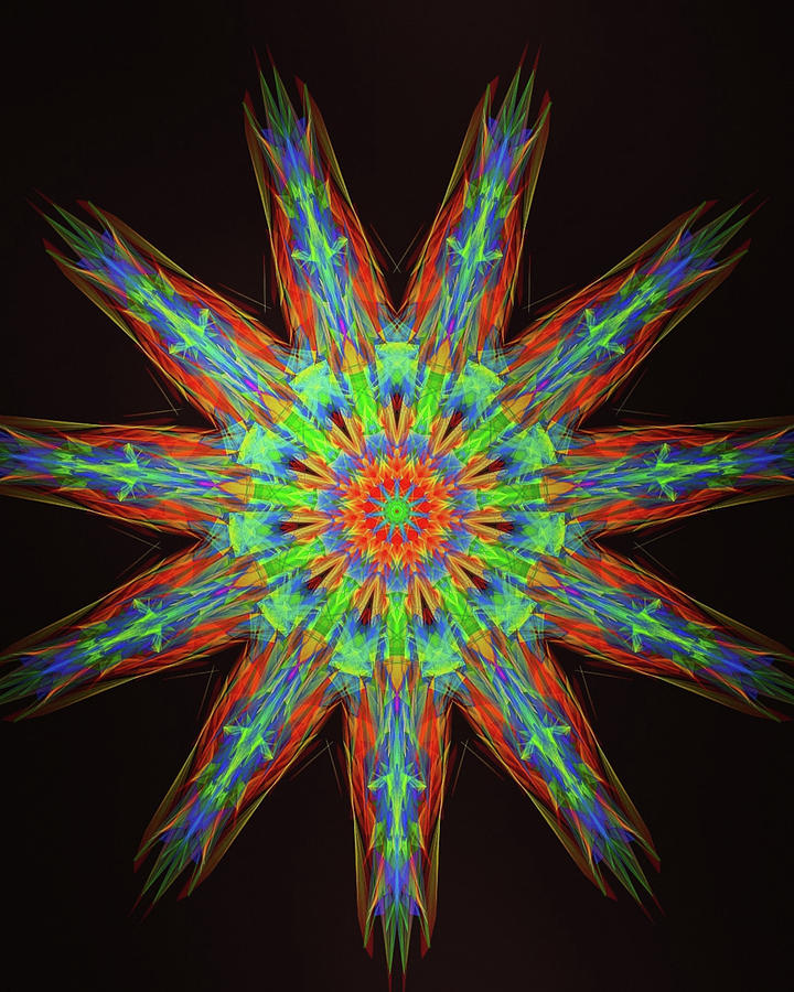 Multi Dimensional Mandala Digital Art by Michael Canteen