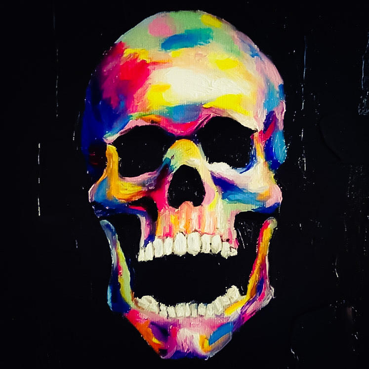 abstract skull art