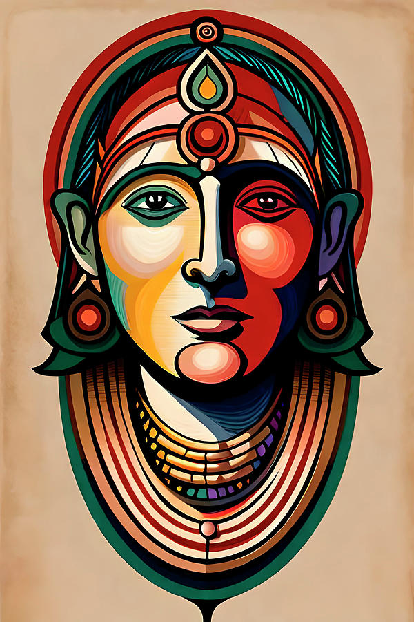 Buddha Monk Digital Art - Multicolor Head by Gabriel Cusmir