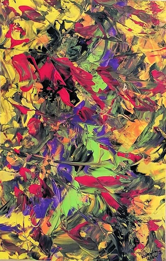 Abstract Painting - Multicolor take a deep breath by Igor Kotnik