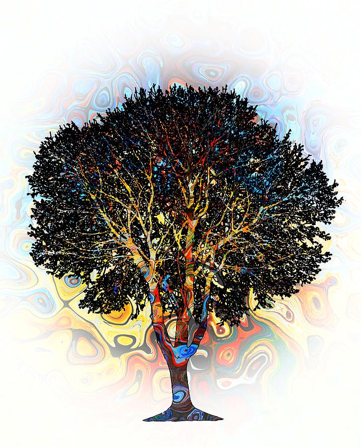 Multicolor Tree Design 198 Digital Art by Lucie Dumas