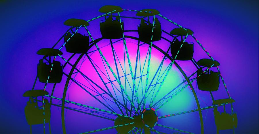 Ferris Wheel Photograph - Multicolored Ferris Wheel by Elizabeth Pennington
