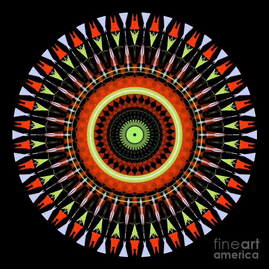 Mug Digital Art - Multicolored Spiral Design by Waterflower Designs