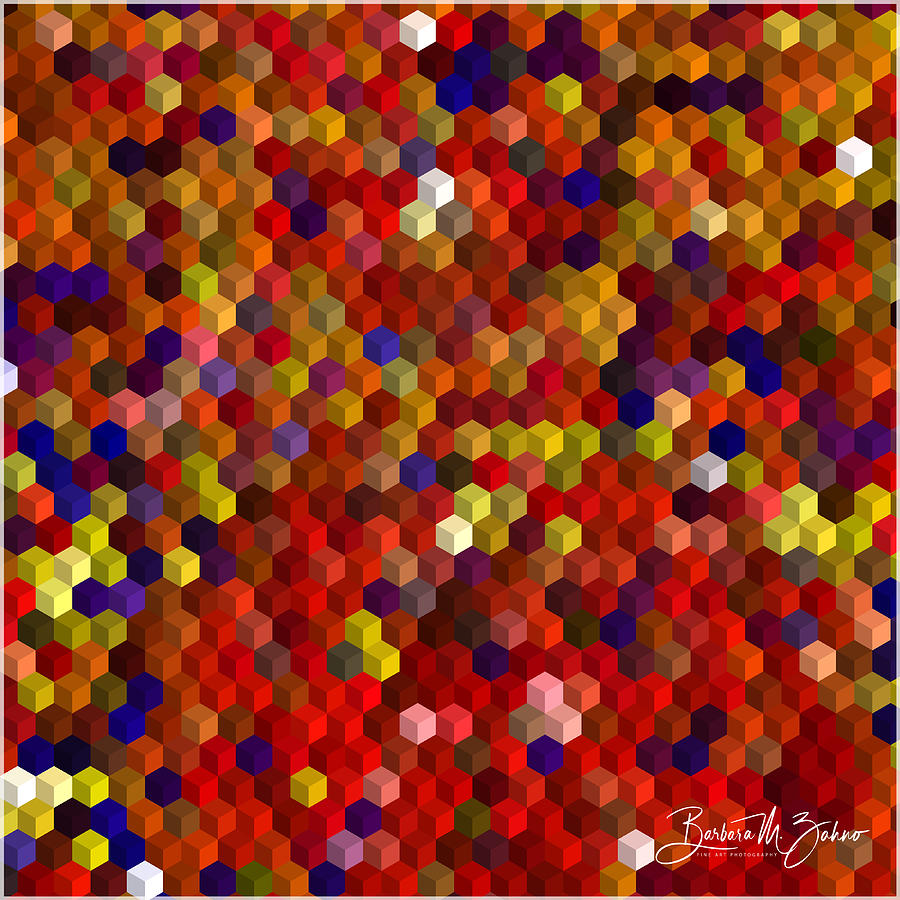 Multicolored Tiny Cubes - Abstract Photograph by Barbara Zahno