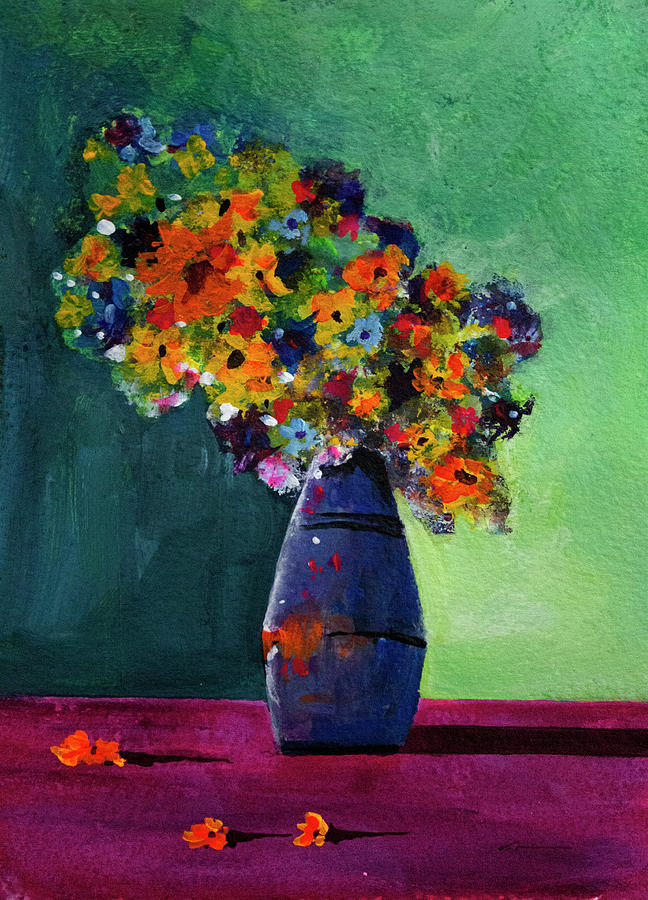 Multiple Color Flowers Painting