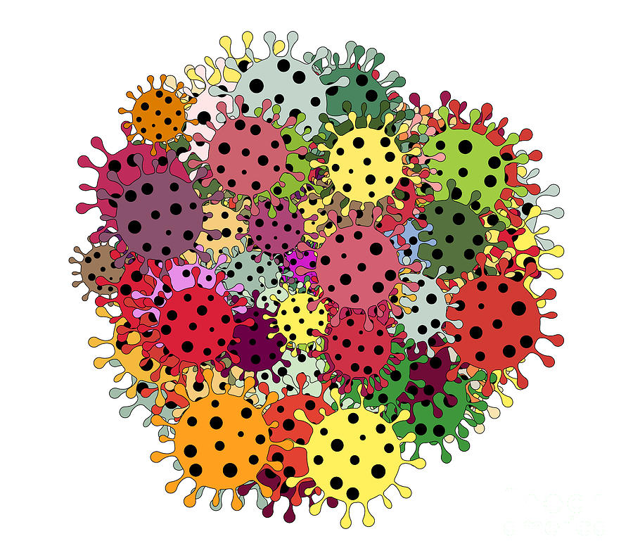 Multiplication of viruses - epidemic Digital Art by Michal Boubin