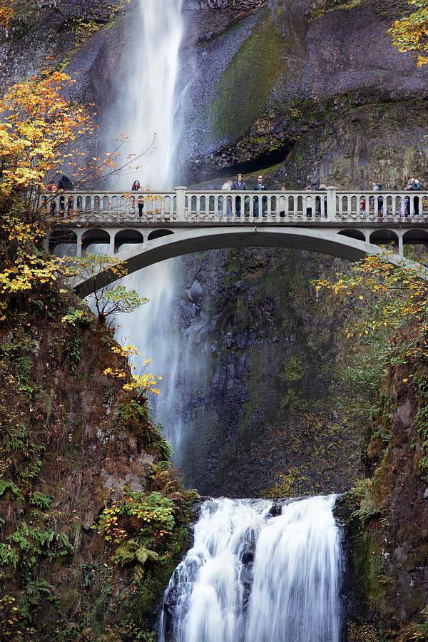 Multnomah Falls Autumn Close Up by Rospotte Photography Multnomah Falls Autumn Close Up by Rospotte Photography