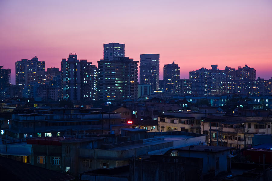 Mumbai skyline at night Photograph by Arturbo