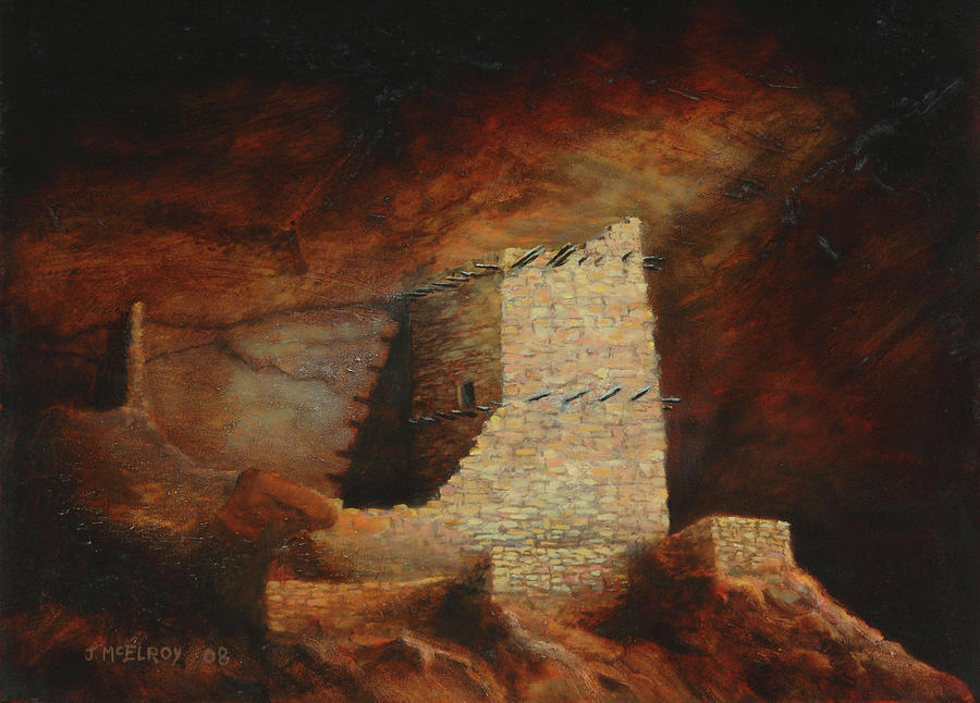 Landscape Painting - Mummy Cave  by Jerry McElroy
