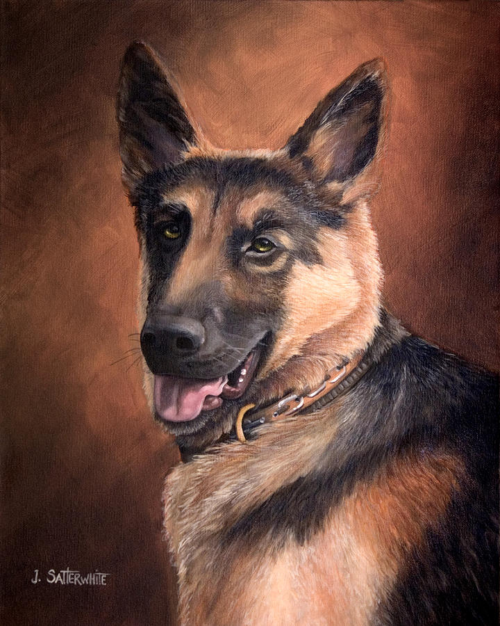 Munich, German Shepherd Painting by Joe Satterwhite - Pixels