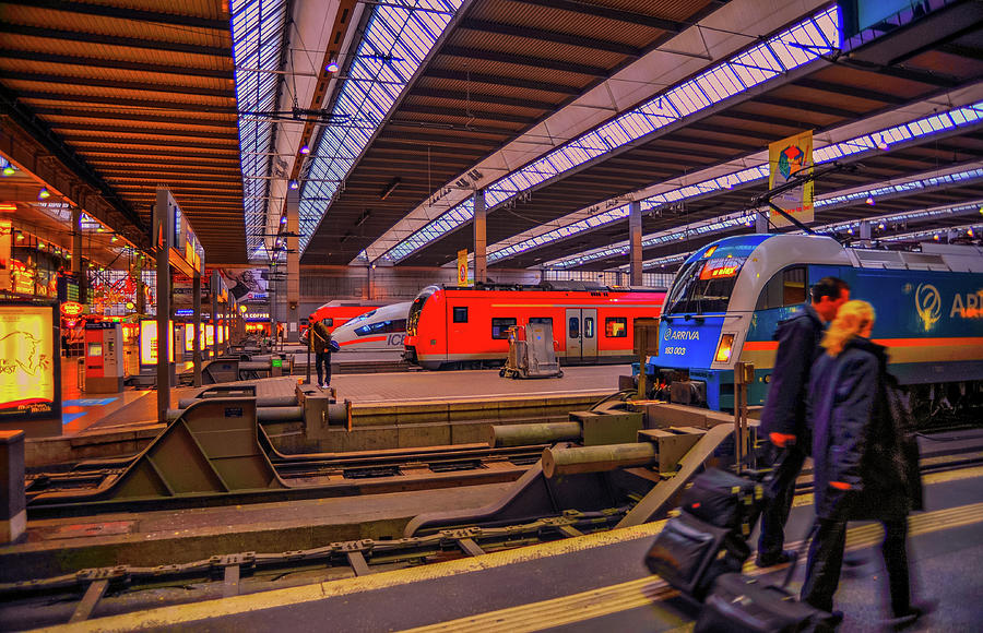 Munich Germany Train Station Photograph by James C Richardson