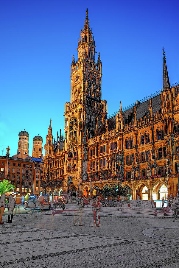 Munich town hall square Photograph by Stefan Havadi-Nagy - Fine Art America