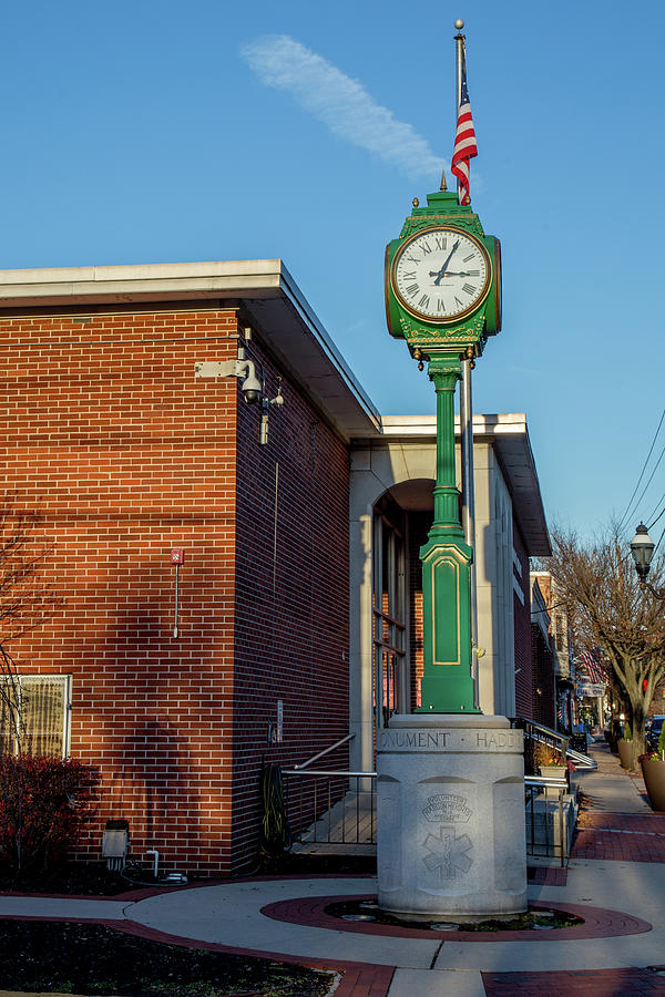 Municipal Clock Haddon Heights Photograph by John A Megaw